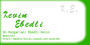 kevin ebedli business card